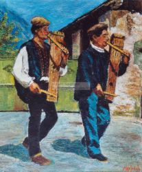 Huile sur toile cartonnée : format 55 X 46 / 1994 ( toile disponible