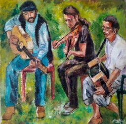 Huile sur toile - format 50 X 50 / 2015 ( disponible )