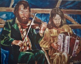 Huile sur toile- format 55 X 46 /1992 ( collection particulière - Paris 2000 )