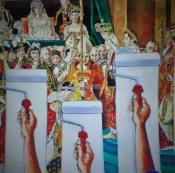 Huile sur toile - format 70 X 70 / 2015 ( collection particulière - Paris 2015 )