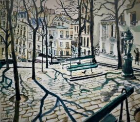 Aquarelle - format 37 X 37 / 2000 ( collection particulière - Paris2000 )