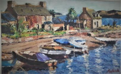 Huile sur toile - format 33 X 19 / 1986 ( collection particulière - Paris 1989 )