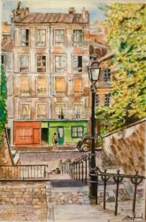 Aquarelle : 27 X 41 / 2000 ( collection particulière - Paris )