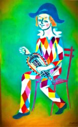 Huike sur toile - 61 X 38 / 1990 ( disponible )